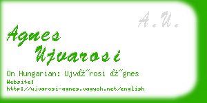 agnes ujvarosi business card